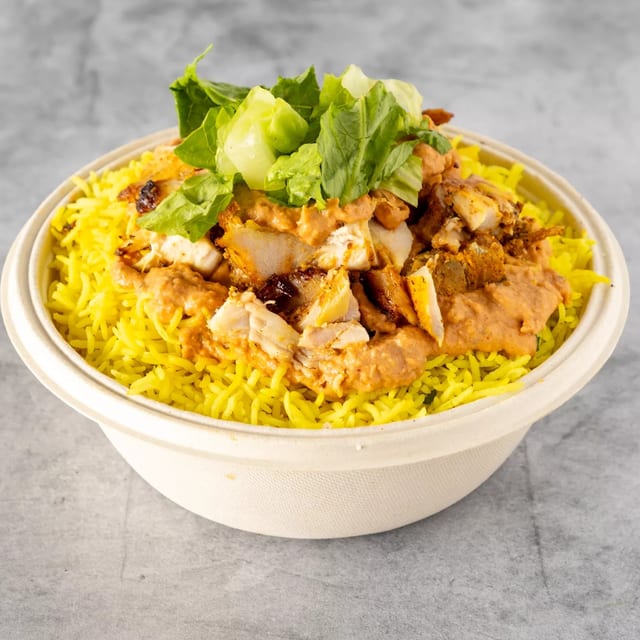 Chicken rice bowl combo.
